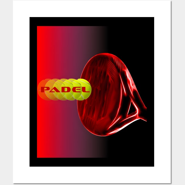 Pádel sport 9 red Wall Art by DymSportswear